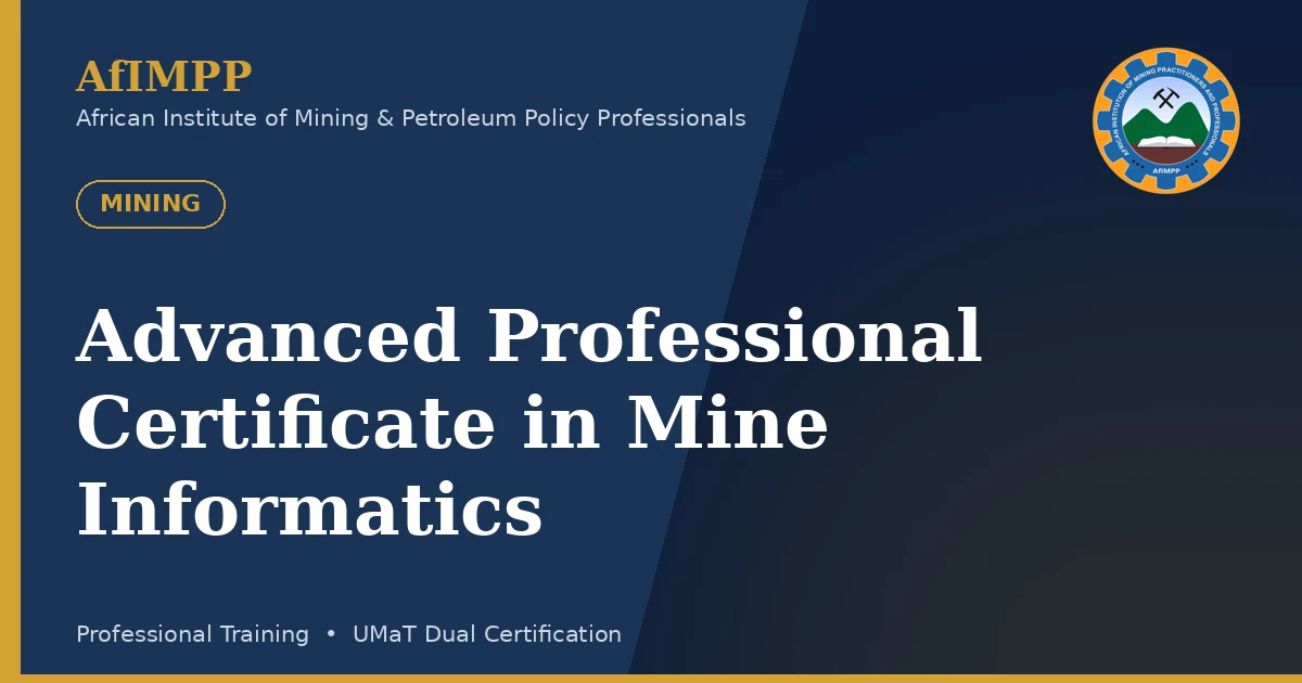 Advanced Professional Certificate in Mine Informatics