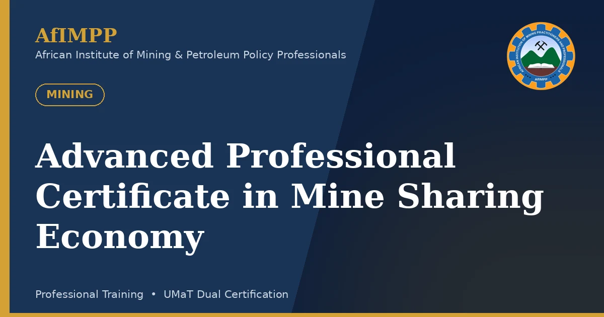 Advanced Professional Certificate in Mine Sharing Economy