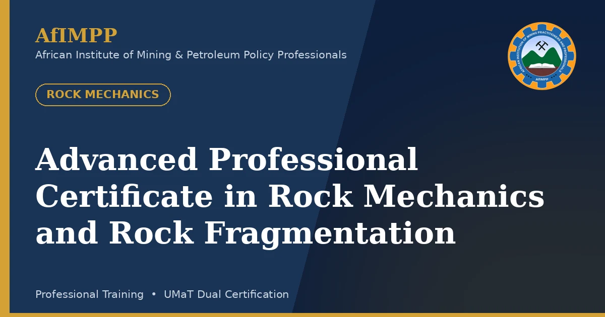 Advanced Professional Certificate in Rock Mechanics and Rock Fragmentation