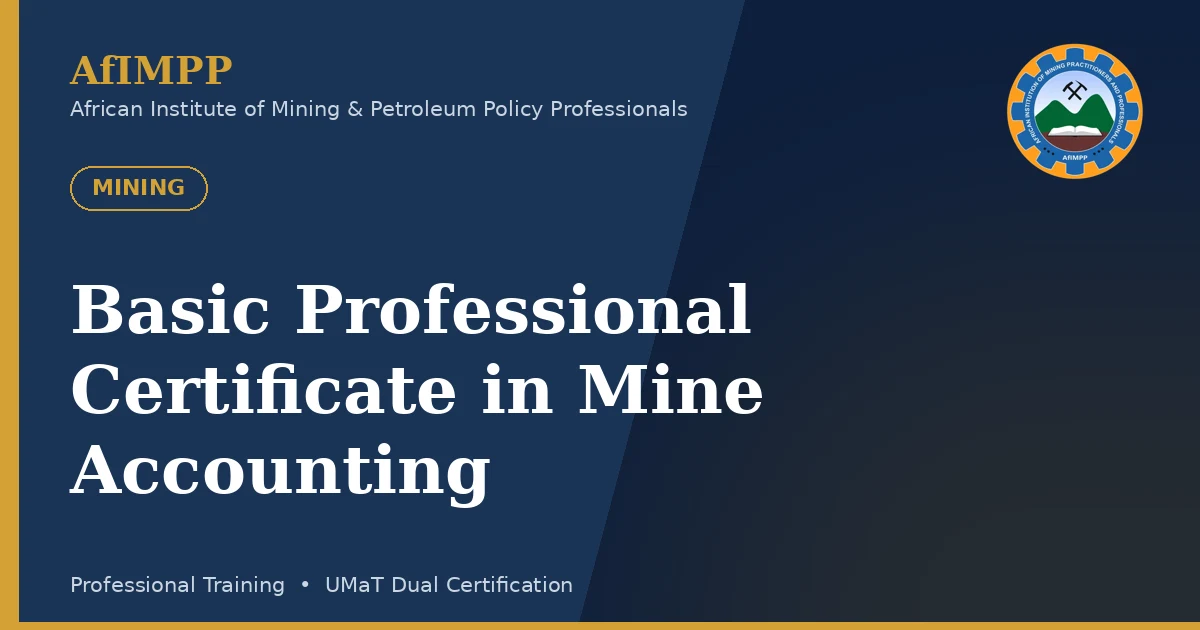 Basic Professional Certificate in Mine Accounting