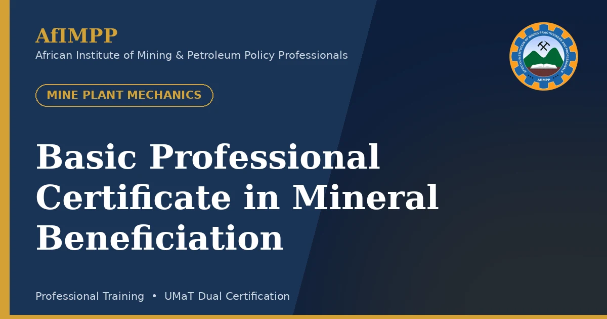 Basic Professional Certificate in Mineral Beneficiation
