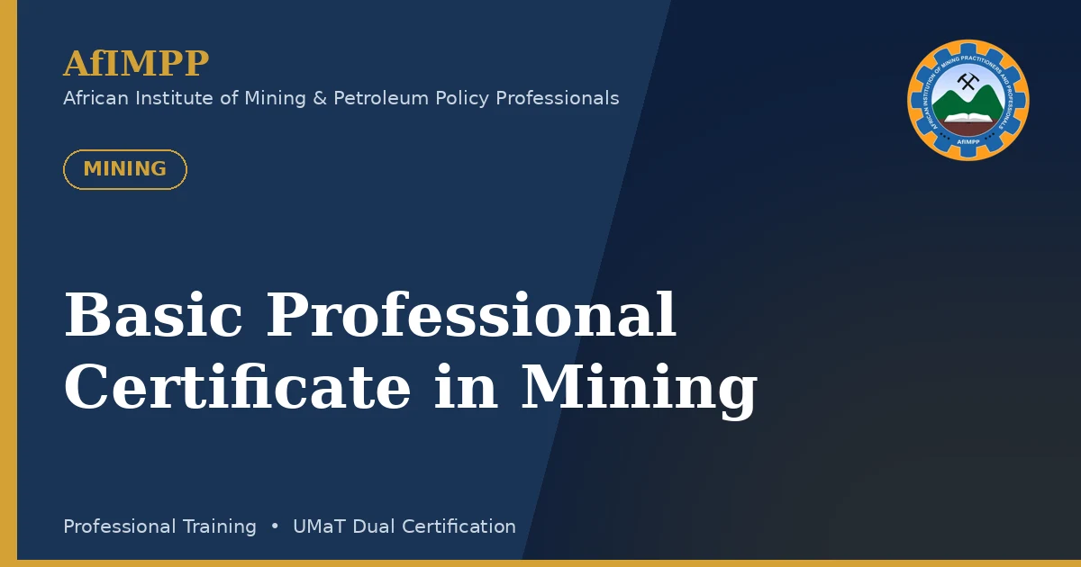 Basic Professional Certificate in Mining