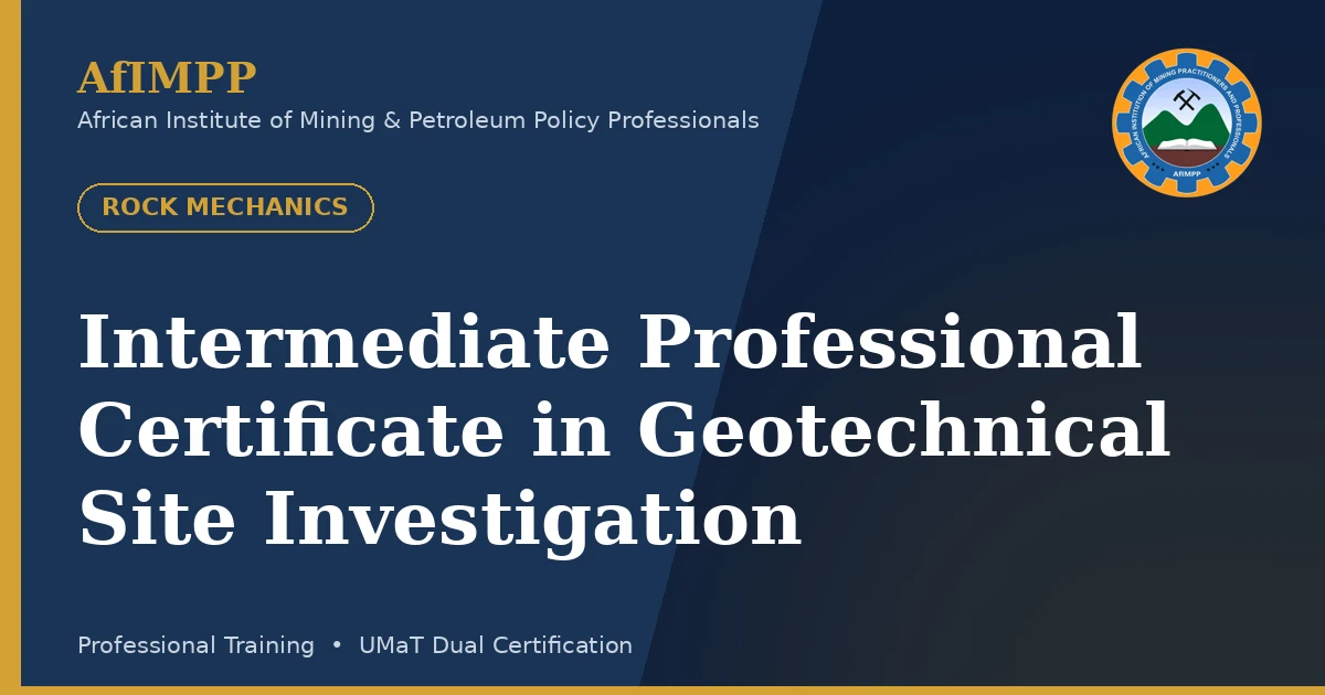 Intermediate Professional Certificate in Geotechnical Site Investigation
