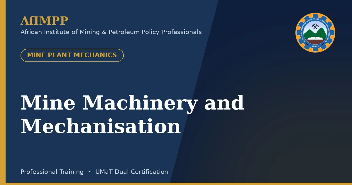 Mine Machinery and Mechanisation