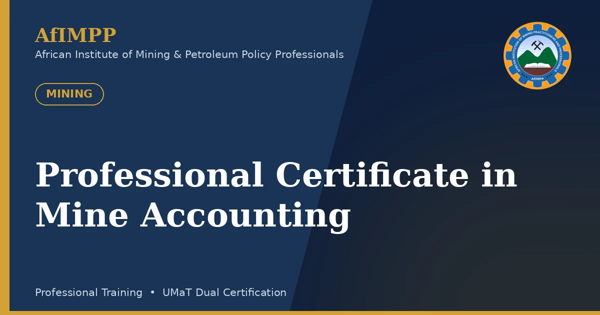 Professional Certificate in Mine Accounting
