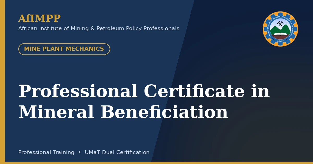 Professional Certificate in Mineral Beneficiation